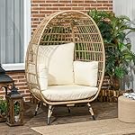 Outsunny Rattansessel in Korbform Khaki