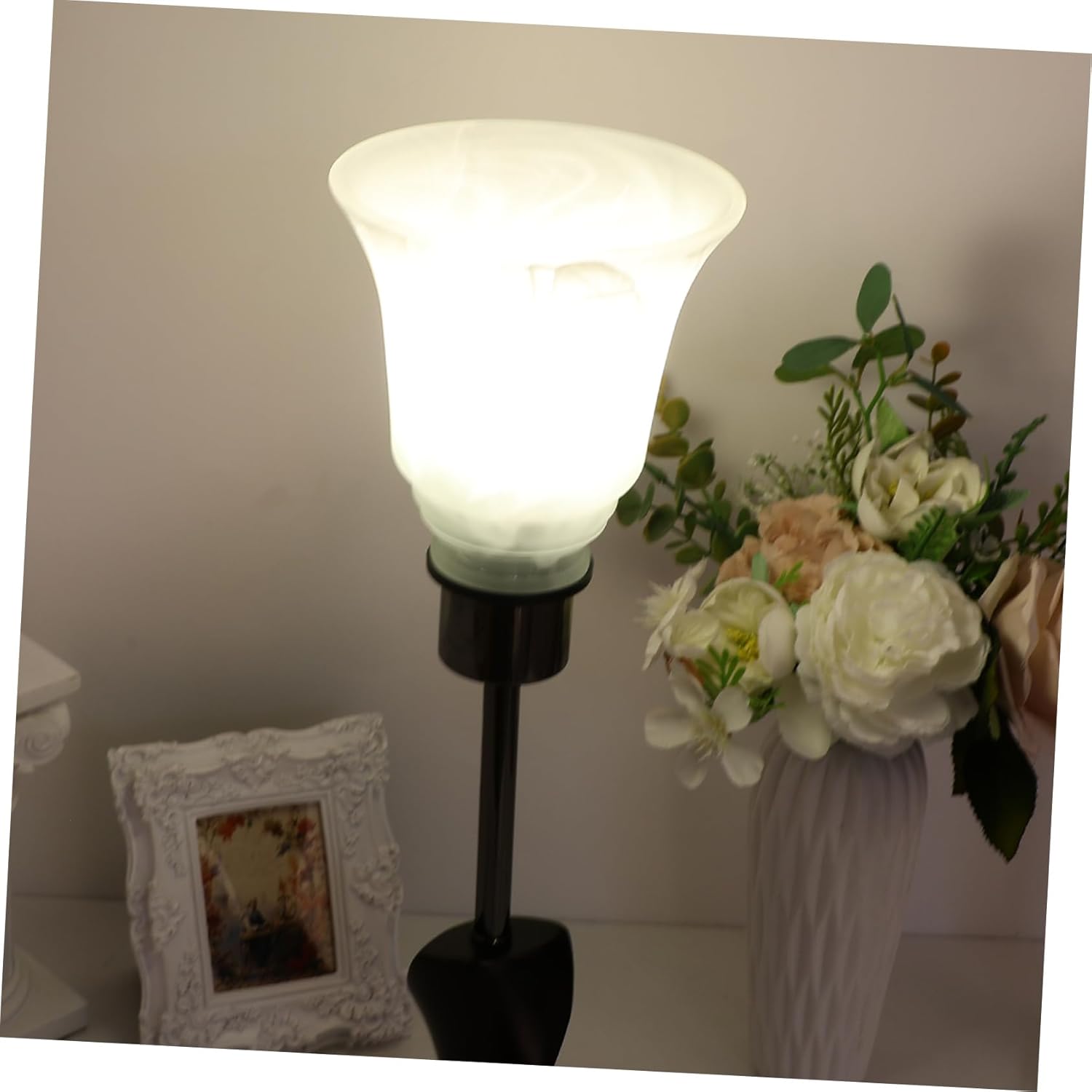 4pcs Frosted Glass Ceiling Lamp Shades Elegant Decorative Light Covers for Soft Ambient Lighting Easy Installation Height for Home Decor