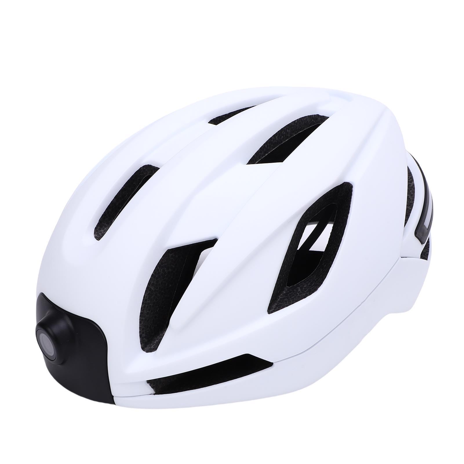 Sxhlseller Casque de Vélo avec Caméra Bluetooth, Enregistreur Vidéo HD 1080P et connectivité WiFi, Casque de Vélo Intelligent avec éclairage Arrière, Lecture de Musique, Télécommande