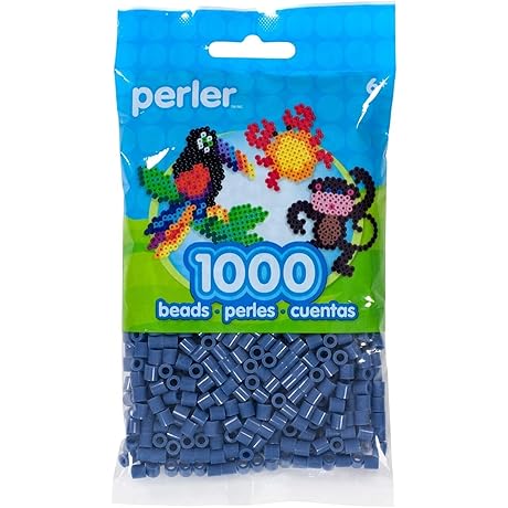 Perler 1000 pcs Denim Blue Fuse Beads for Craft Projects 80-15253
