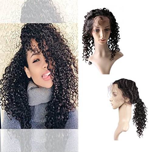 360 Lace Frontal Closure Pre Plucked Hairline with Baby Hair Brazilian Deep Wave Weave Natural Color 100% Human Hair Extension Remy Hair Wholesale deals (12 Inch)