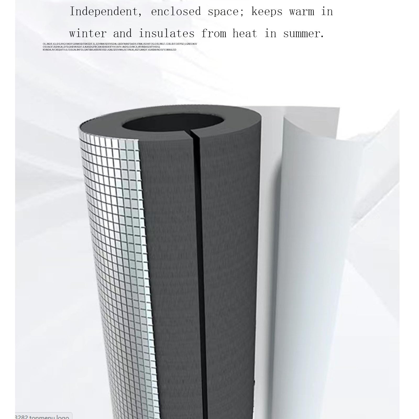 Funda de aluminio autoadhesiva impermeable ignífuga para tuberías de goma y plástico, aislamiento térmico anticongelante, 22 mm x 20 mm x 1 m