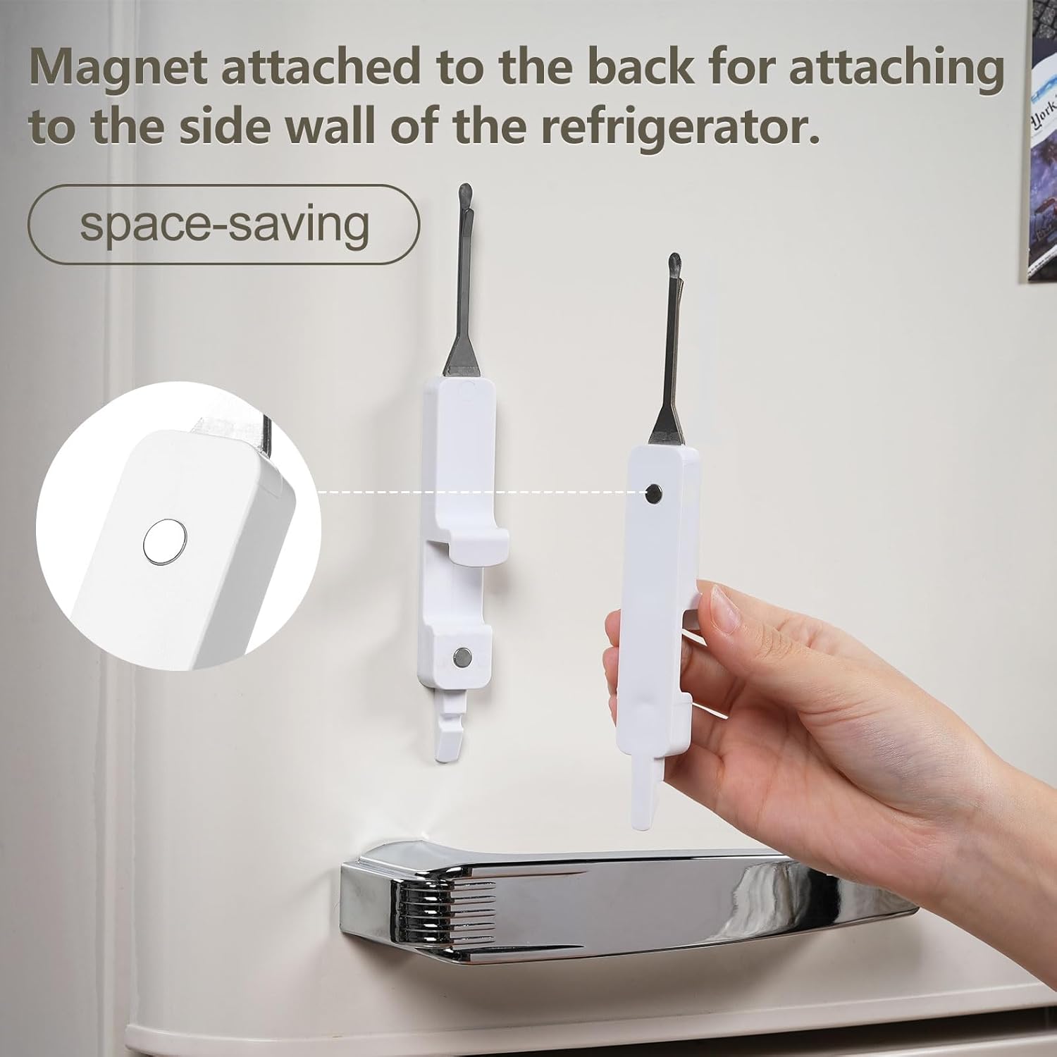Multifunctional 3 in 1 mason Jar Opener with Magnets,Canning lid Opener，Yogurt lids opener,Pulltab cans opener,Jelly cover opener, Easy Release Vacuum Seal on Wide Mouth and Regular Mouth Lids.2pcs