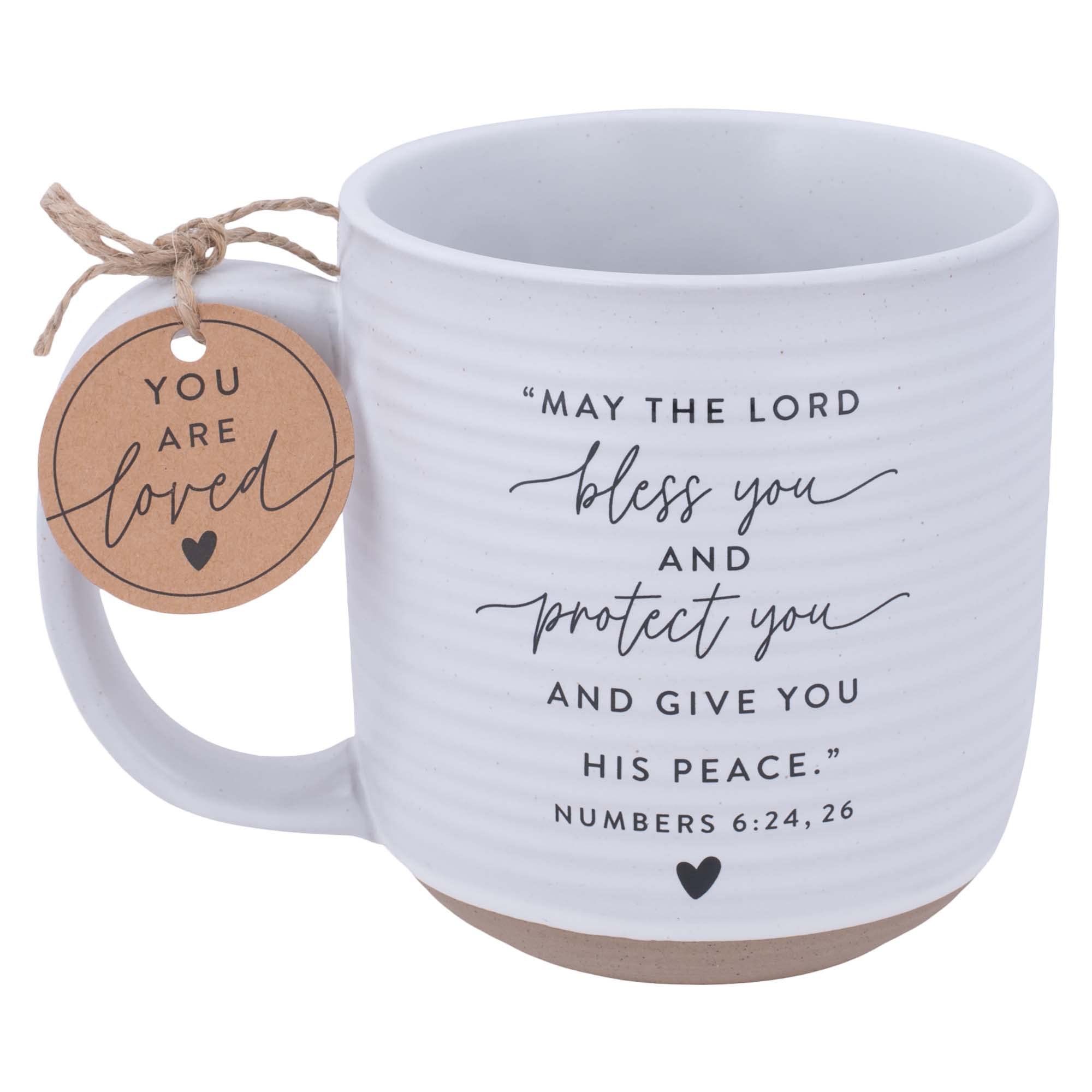 Lighthouse Christian Products Bless You Hold Onto Hope Rib Textured White 20 Ounce Ceramic Mug