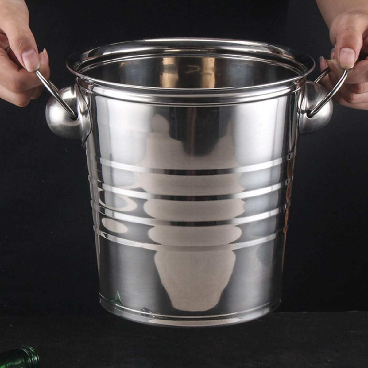 Artibetter 2 Piezas Cubitera de Hielos Portátil de Acero Inoxidable 3l