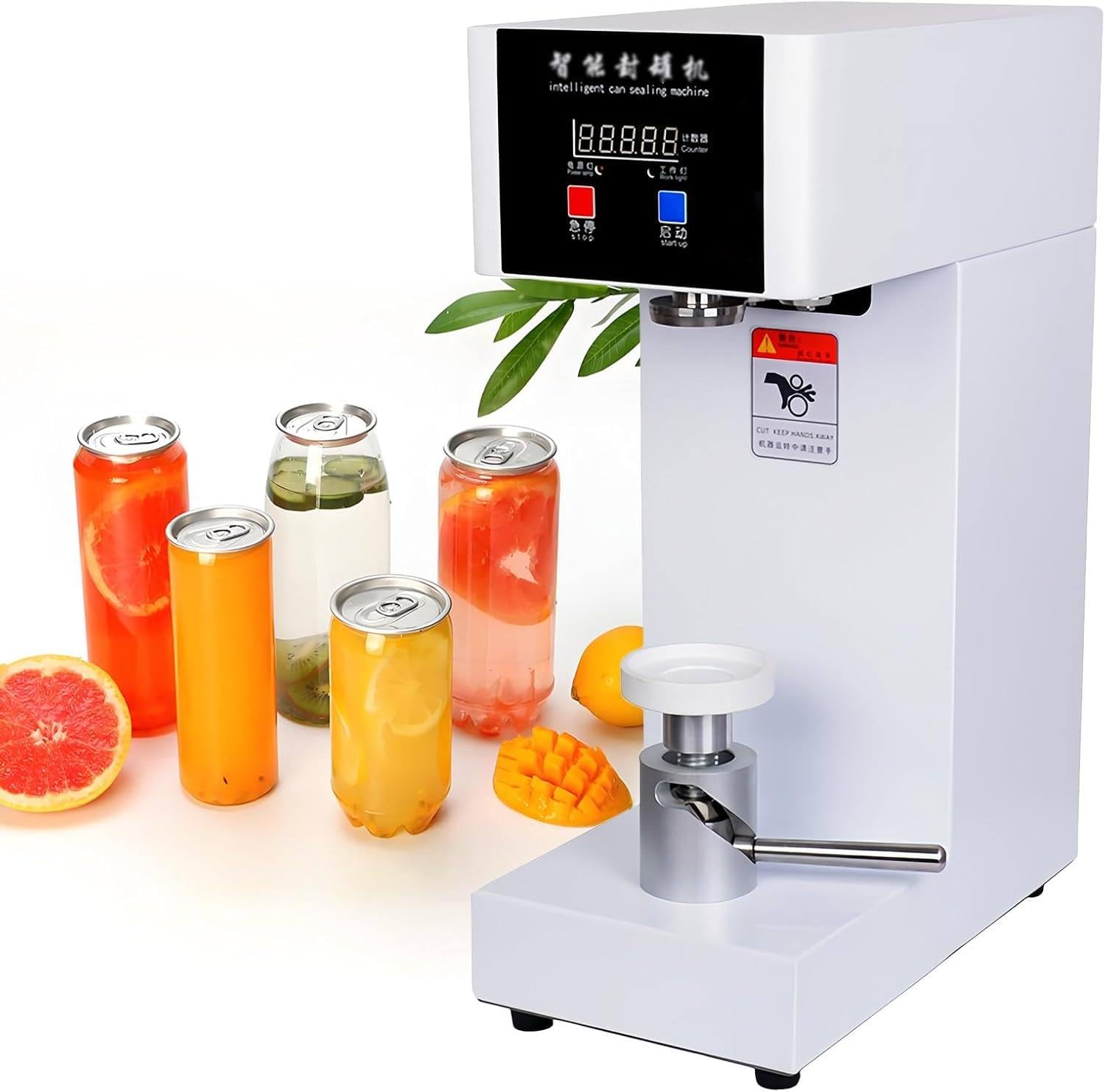 Sellador de latas eléctrico automático ajustable para latas de bebidas, 5,5 cm