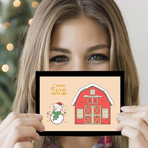 Miniatura 6 de CRASPIRE Sellos de goma transparente para granja, muñeco de nieve de Navidad, pajar, tractor, cerca, birdie, palabra, transparente, vintage,