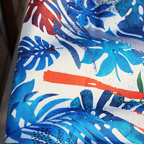 ESVAN Original Floral Water Resistant Tote Bag Large Shoulder Bag with Multi Pockets for Gym Hiking Picnic Travel Beach Daily Bags (Colorful Leaf) - Thumbnail 2