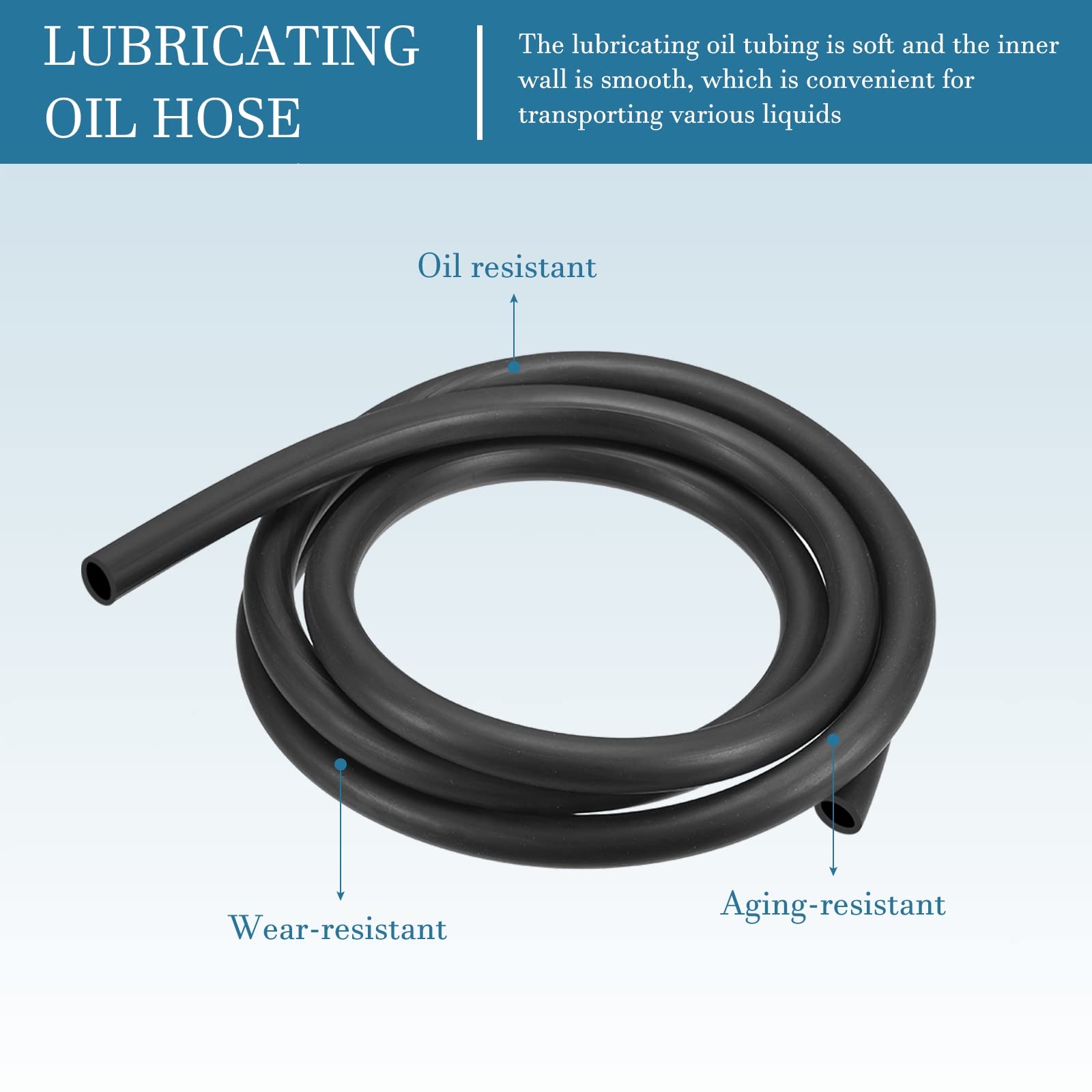 1m Tuyau Jardin Tuyau Huile 6x10mm 1m QUARKZMAN - Flexible Résistant à L'huile Pour Usage Industriel Ou Jardin Flexible Lubrifiant