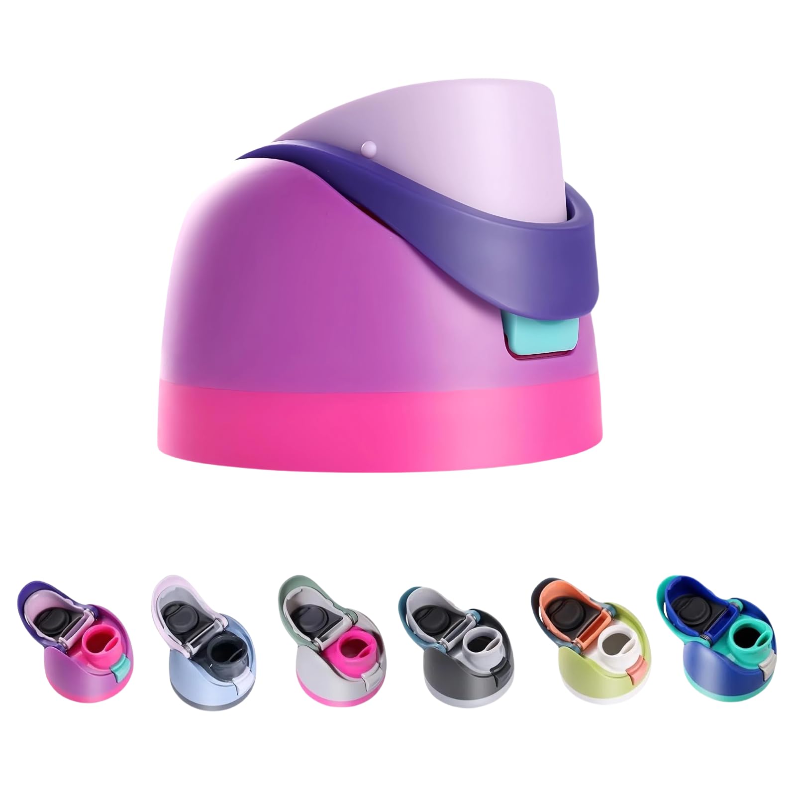 Replacement Lid for Owala Freesip, One Button Top Replacement, Leakproof BPA-Free Freesip Lid Sport Water Bottle Cap Replacement Compatible with Purple Owala 24oz 32oz 40oz 16oz (Purple)