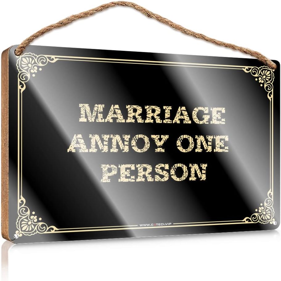 Marriage Annoy One Person Wood Sign of Home Desk Accessory Motivational