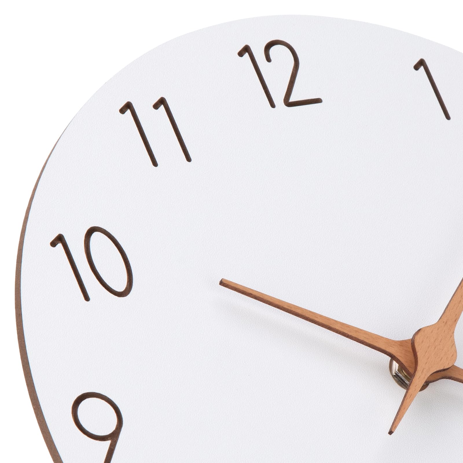 Orologio da parete in legno MDF senza ticchettio, silenzioso, moderno, 30 cm, al quarzo, grande batteria, facile da leggere, per camere, casa, cucina, camera da letto, ufficio, scuola