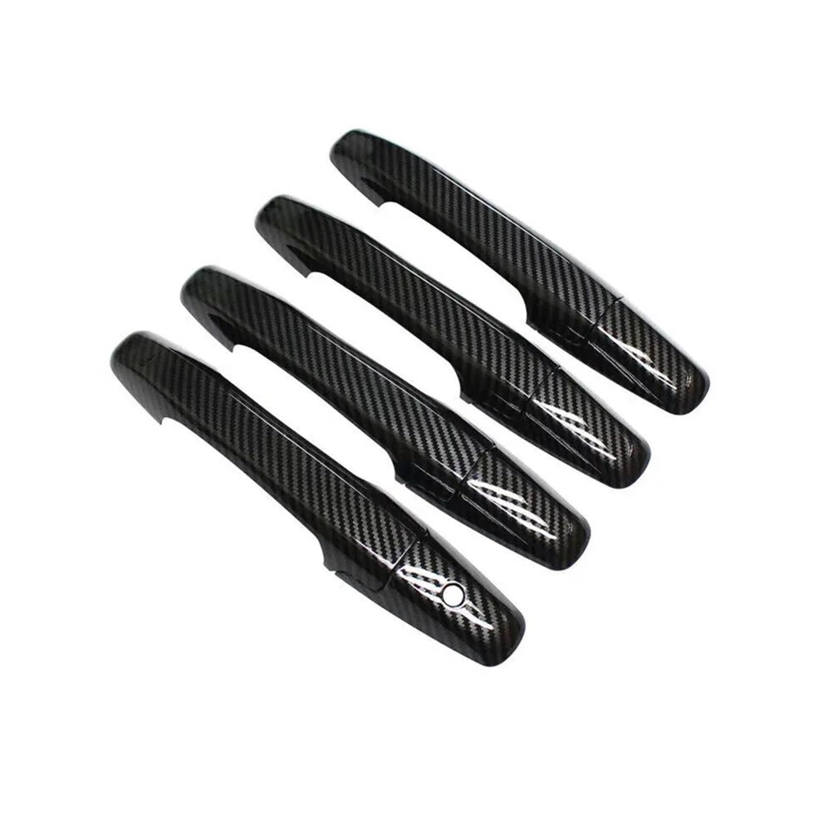 FIXCOR for Civic 8th 2006 2007 2008 2009 2010 2011 Car Carbon Fiber Style Exterior Door Handle Moulding Cover Trim Decor Auto