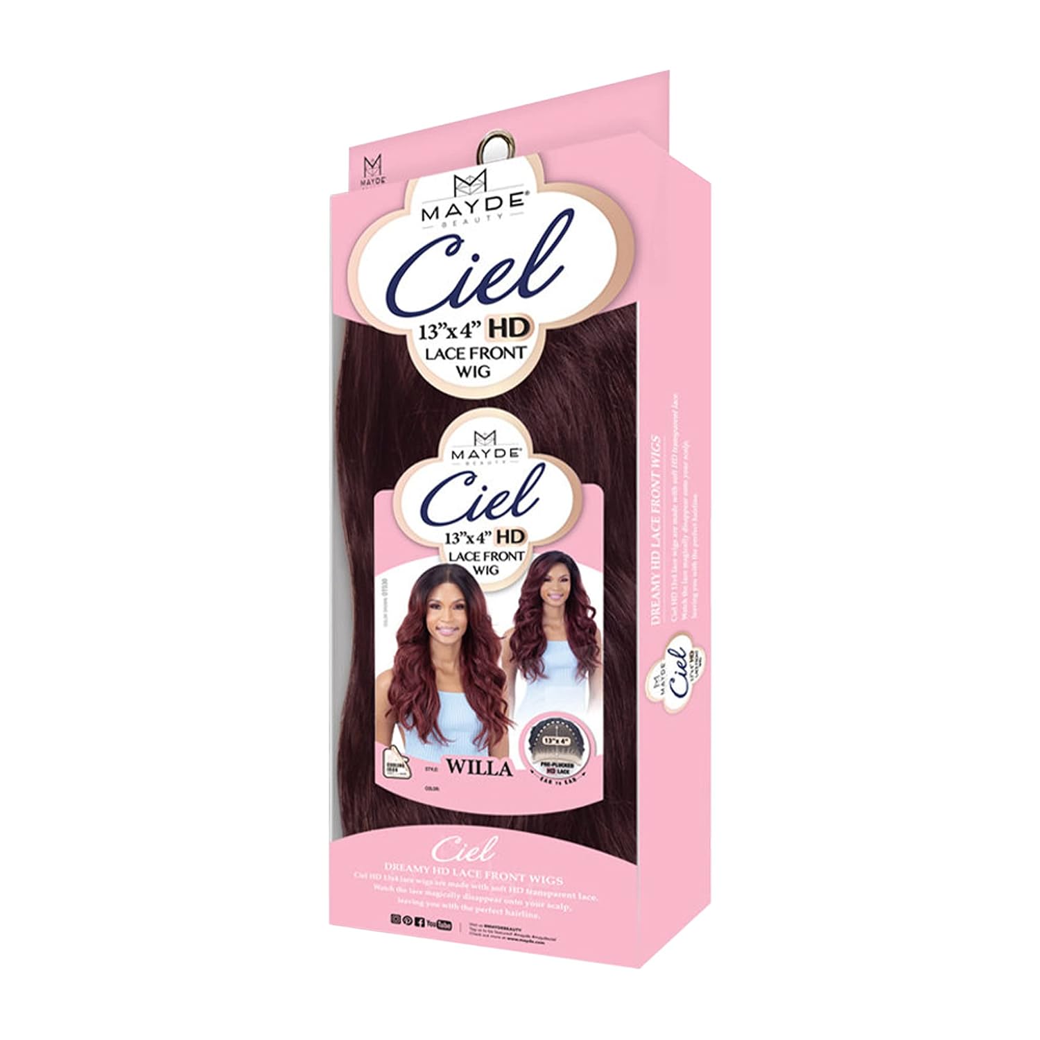 Mayde Beauty 13X4 HD Lace Front Wig Ciel WILLA (1B)