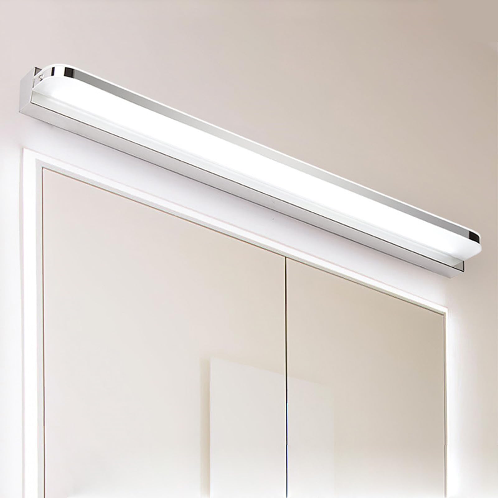 LED Spiegelleuchte Bad Wasserdicht Wandleuchte Modern Minimalistisch Lange Wandbeleuchtung Bildbeleuchtung Metall Wandleuchten Wohnzimmer Schlafzimmer Schminktisch (Weiß Warmes Licht,110cm)