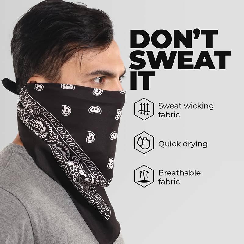 Boolavard 100% bawełna 1 szt., 6 sztuk lub 12 szt. Pack bandany z wzorem Paisley, oryginalny kolor do wyboru nakrycia głowy / włosy, fioletowy, rozmiar uniwersalny