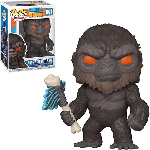 Miniatura 2 de POP Godzilla vs Kong - King Kong con hacha de batalla Funko Pop! Figura de vinilo (paquete con funda protectora compatible con Pop Box), multicolor,