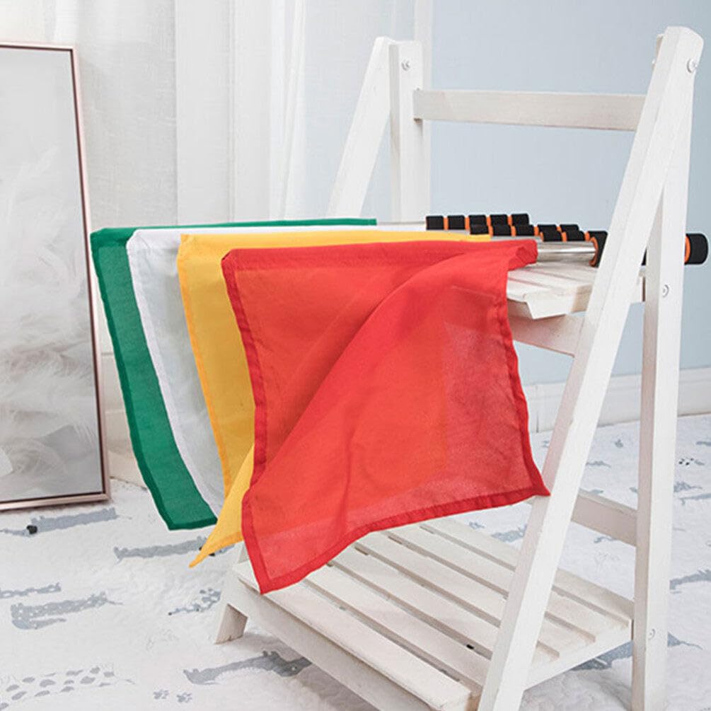 Happyyami Drapeaux D'arbitre de Compétition Poignée Confortable et Légère en Polyester-coton 8pcs pour Entraînement Terrain de Sport