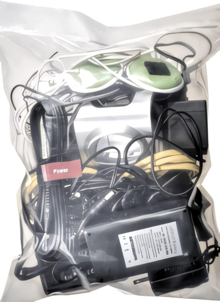 uGems 13 x 18 Inch 8 Mil 12 Count Extra Heavy Duty Clear Reclosable Plastic Bags for Large Tools, Parts, and Industrial Storage