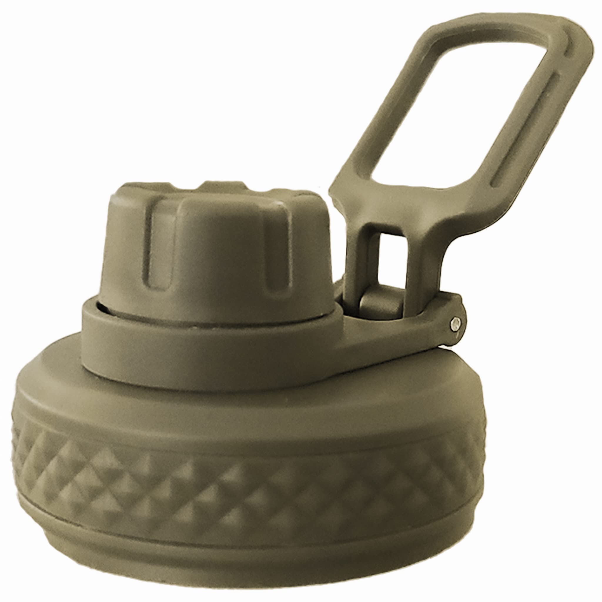 Iron Infidel Battle Bottle Replacement Cap - 64 Oz and 32 Oz Water Bottle Lid Replacement, Chug Cap with Twist on Lid (Tan)