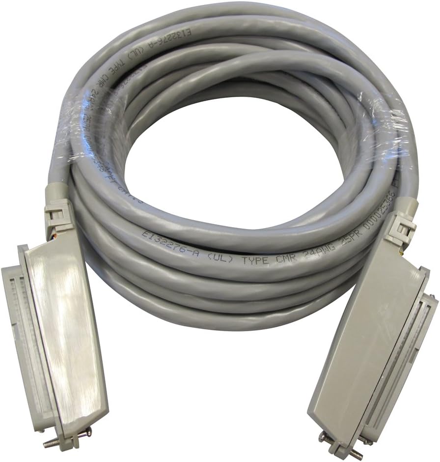 Allen Tel 25-3-PC-10-GY 25 Pair Telco Cable Assembly-One Female Connector/One Male Plug, 10 Foot