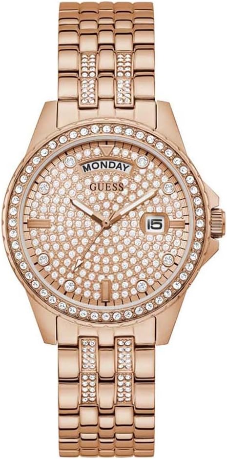 Women Analogue Quartz Watch with Stainless Steel Strap GW0254L3