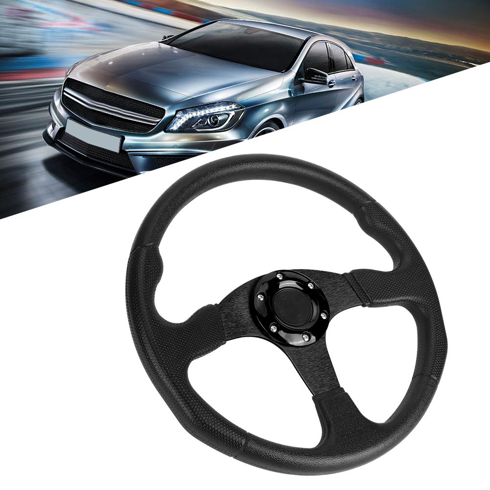 350 Mm 14-Zoll-Rennwagen, Wheel Deep Dish 6-Loch-Sportlenkrad Sportlenkrad 350 Mm Flach Universal Modified AccessoryBlack (Schwarz)