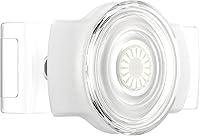 Vista 1 de PopSockets Phone Grip Slide for Phones and Cases, Sliding Phone Grip with Expanding Kickstand, Square Edges - White Clear