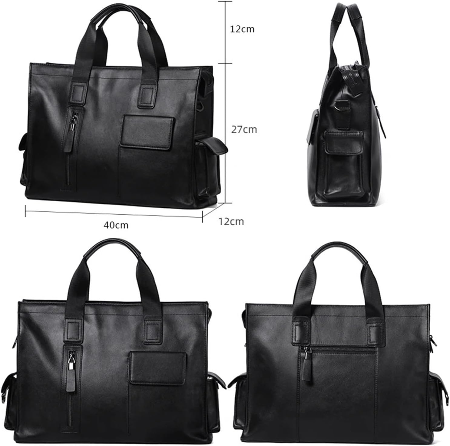 Briefcase Business Genuine Leather Men's Handbag Briefcase Men Suitable For 15 Inch Laptop Bags