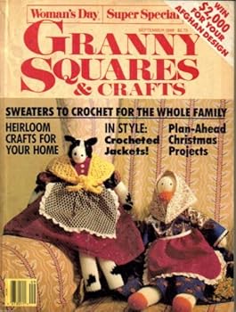 Paperback Granny Squares & Crafts (Sweaters To Crochet For The Whole Family, September 1989) Book