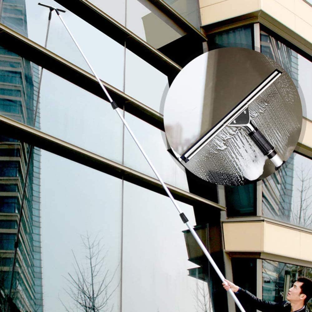 Window Clean with Squeegees, Extendable Cleaner Conservatory Roof