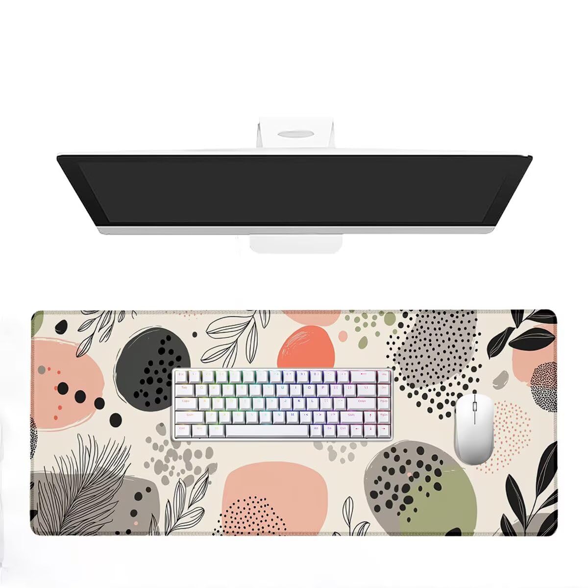 Retro duża podkładka pod mysz 1200 x 600 mm do gier akcesoria wodoodporna antypoślizgowa podkładka pod mysz ze szwami na krawędziach podkładka pod mysz akcesoria biurowe do biura gier (abstrakcyjny) V