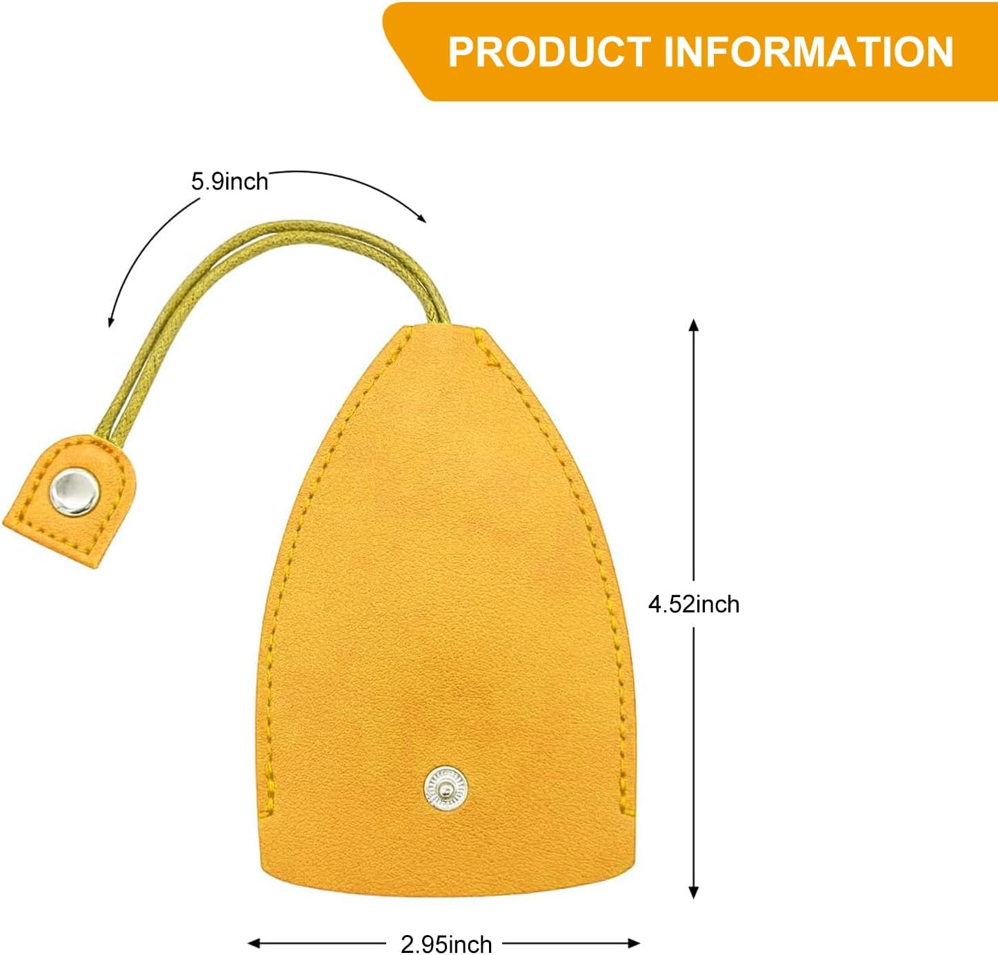 2 PCS Car PU Leather Key Case, Creative Pull-out Key Access Card Protective Cover, Universal for Most Cars (Yellow) image 2