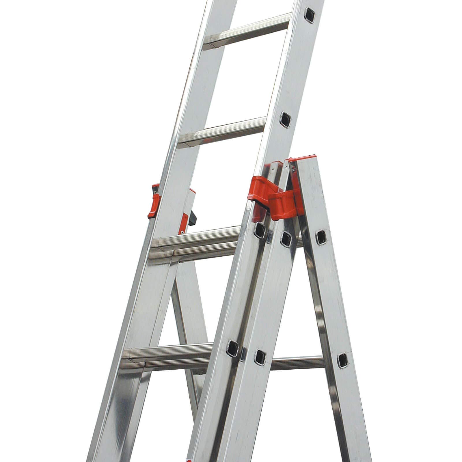 Krause Tribilo 129673 Aluminium Multifunktionsleiter inkl. Traverse Arbeitshöhe (max.): 6.85m Alumi