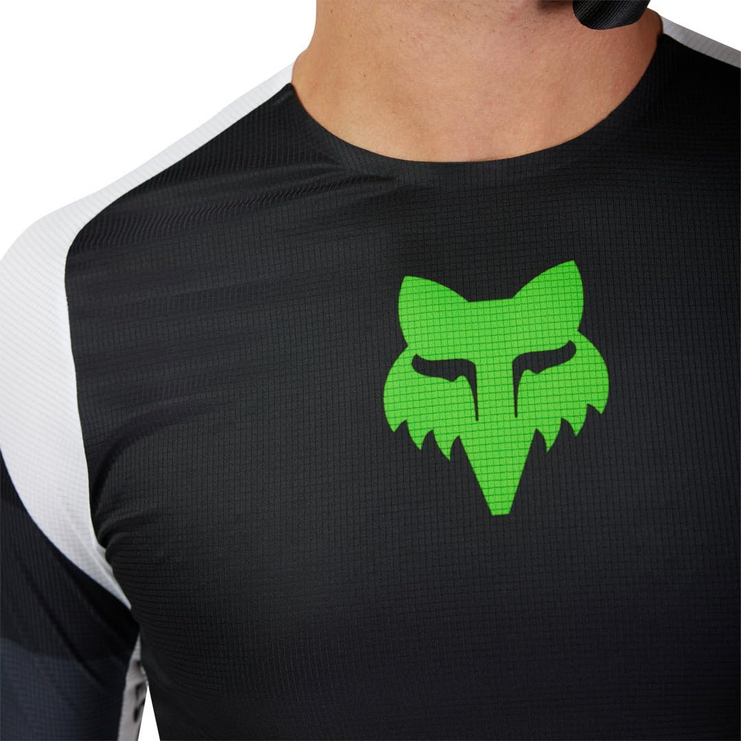 Fox Flexair Grid Maglia da Motocross, Nero/Porpora, L