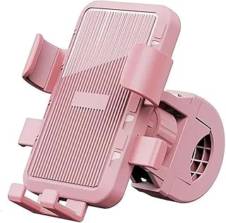 Motocicleta Soporte Navegación Soporte para Teléfono Móvil para Motocicleta Bicicleta Vehículo Eléctrico Scooter Ciclismo Montaña Soporte para Manillar De Teléfono(Rosa)