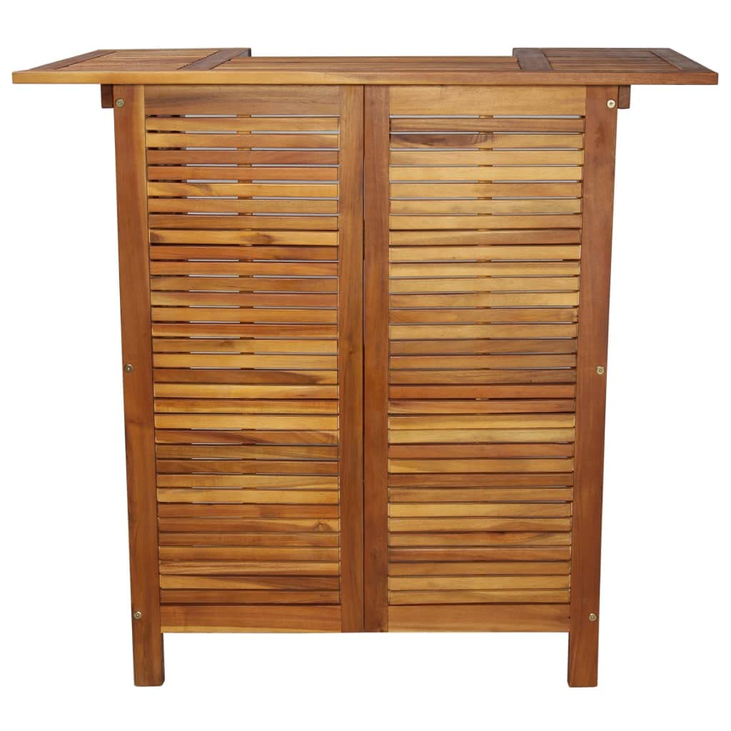 Mesa Alta de Bar de Madera de Acacia Maciza 110x50x105 cm,Mesa Alta de Bar de Madera de Acacia Maciza Estilo Rústico para Exteriores e Interiores Muebles y Accesorios de Jardín