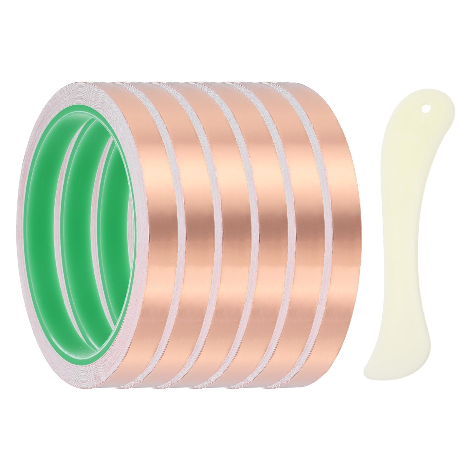 PATIKIL Copper Foil Tape, (10mm x 10m) (6Set), Double Conductive Adhesive Tape with Correction Tool, Suit for - Guitar EMI/RFI Shielding/Electrical Repairs โ image 1