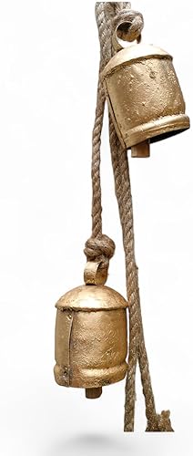 Miniatura 5 de Decoraciones de Navidad para interiores, guirnalda de Navidad para decoración del hogar de campanas de latón, campanas de puerta, campanilla de