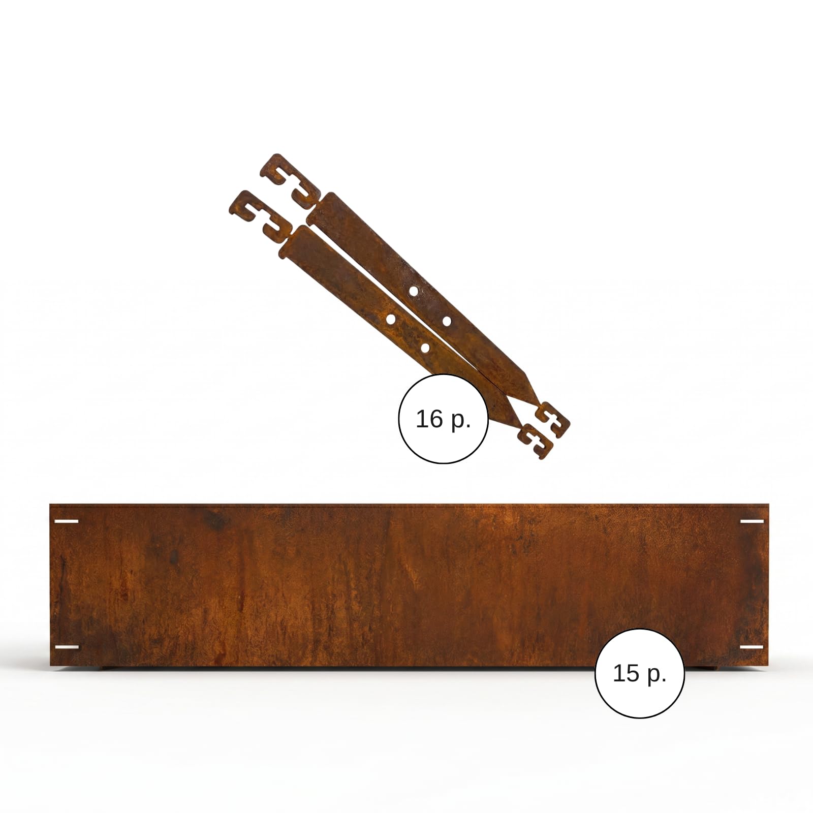 Modu Rasenkante Cortenstahl 2 mm, 6 m x 9 cm
