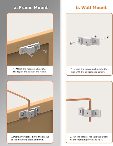 Miniatura 8 de Luz de imagen enchufable, luces de arte regulables para pinturas, control remoto, marco de fotos de 3000 K, luz con temporizador, CRI 90 luces LED