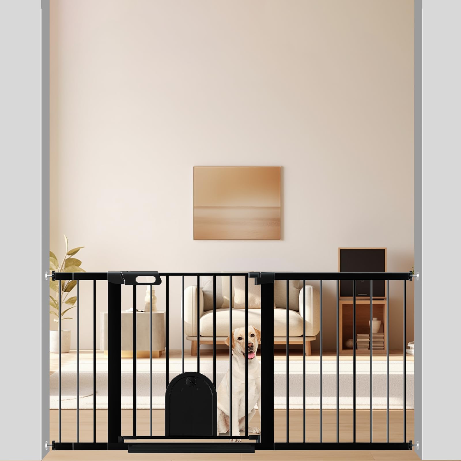 Amazon.co.jp: DEARBB ベビーゲート ペットドア付き ペットゲート 高さ