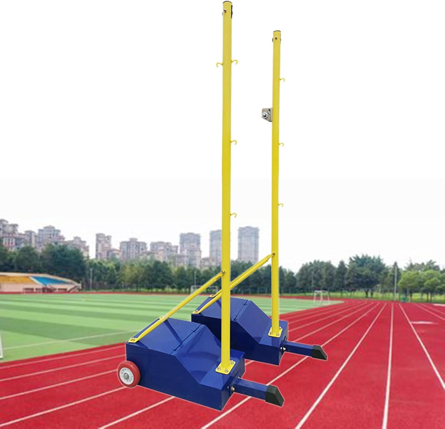 Conjunto portátil de Voleibol y Red (con Soporte): Red Deportiva para Interiores y Exteriores, Ideal para Jugar en el jardín. Postes de Altura Ajustable para una fácil instalación y Uso.