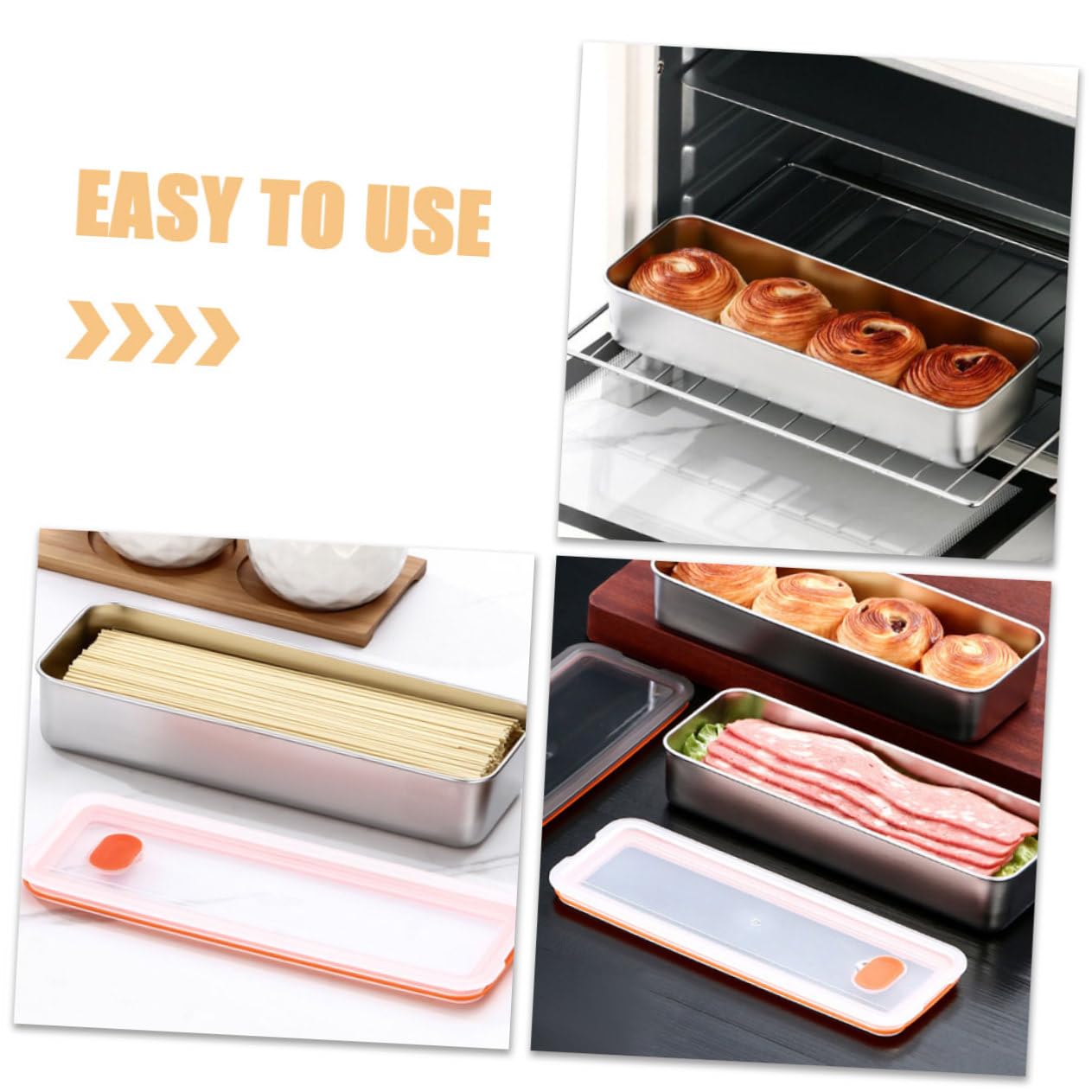 PRETYZOOM 4 Pz Scatola di pancetta di manzo custode gnocco contenitori per alimenti contenitori alimenti vassoio contenitore per la conservazione della carne risparmiatore di pancetta pp