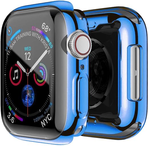 Amazon.com: HANKN para Apple Watch Series SE 6 5 4 Funda protectora de  pantalla 1.732 in, carcasa de TPU suave a prueba de golpes cubierta  parachoques Iwatch (azul, 1.732 in) : Celulares y Accesorios