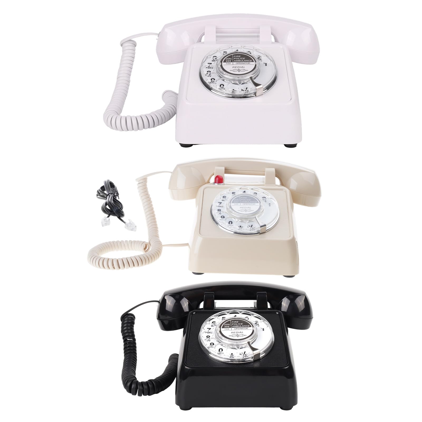 Teléfonos fijos para hogar Teléfono Giratorio Retro para casa de Trabajo con timbres y volúmenes, teléfonos fijos analógicos de Escritorio Antiguos