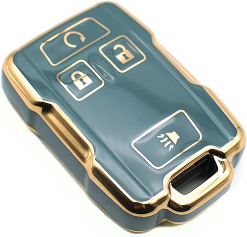FEYOUN Funda para llavero compatible con Chevy Chevrolet Colorado Silverado Suburban Tahoe GMC Canyon Sierra 1500 2500 TPU remoto sin llave,