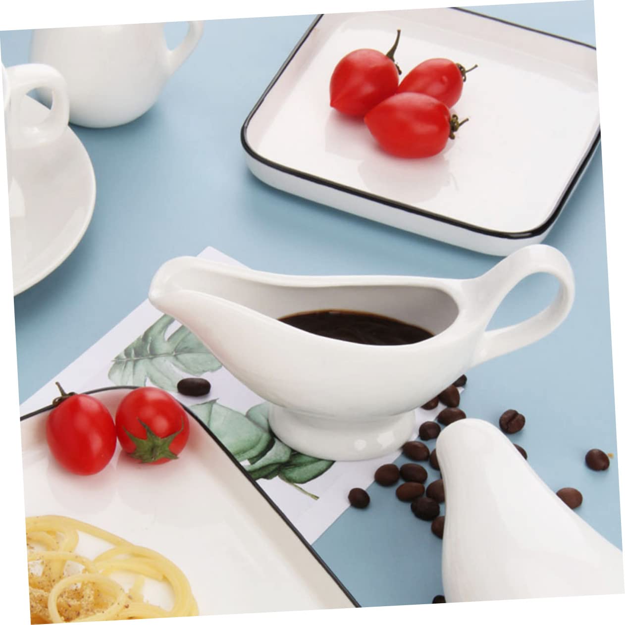 Zerodeko 2er Set Saucieren Mit Griff - Transparente Soßenschalen Für Dips Und Dressings