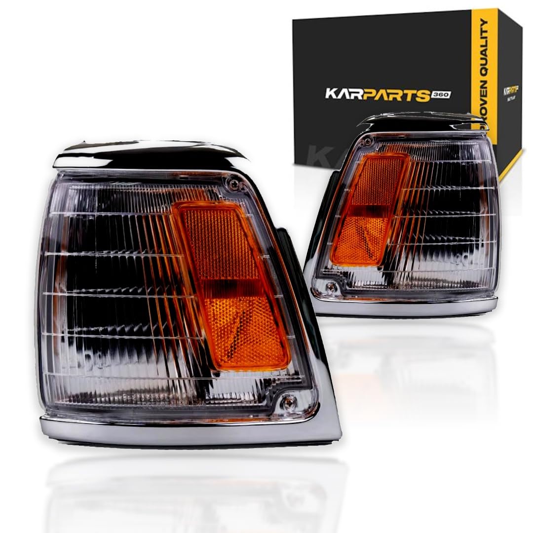 Photo 1 of For Toyota Pickup 2WD 1992-1995 Park/Cornering Light Assembly Pair Driver and Passenger Side Chrome | TO2520127 | TO2521129 | 81620-35100