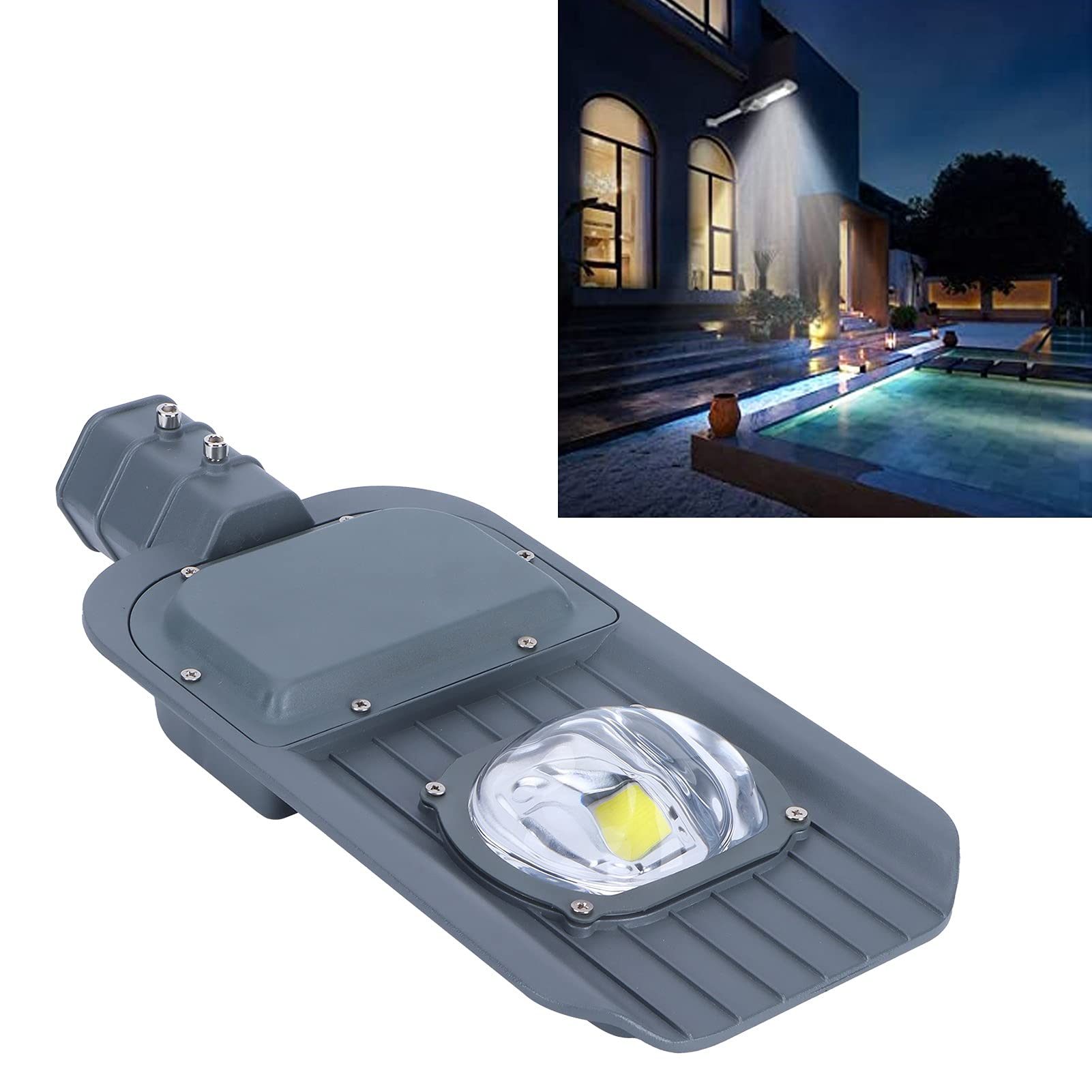Uliczna LED 50 W IP66 Wodoodporna, Wysoka jasność 2000 Lm Piaskowo-szary 6500 K dla Ulic W Parkach, na Placach, łatwa Instalacja